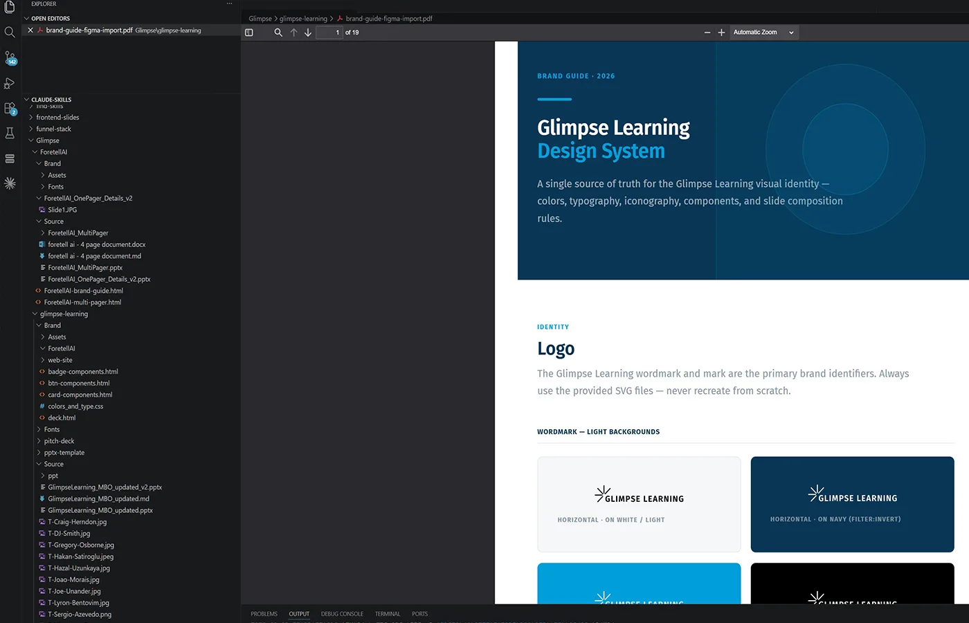 Brand Design System — Visual Framework + Repeatable Templates — production output